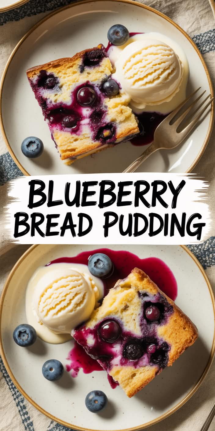 Blueberry Bread Pudding