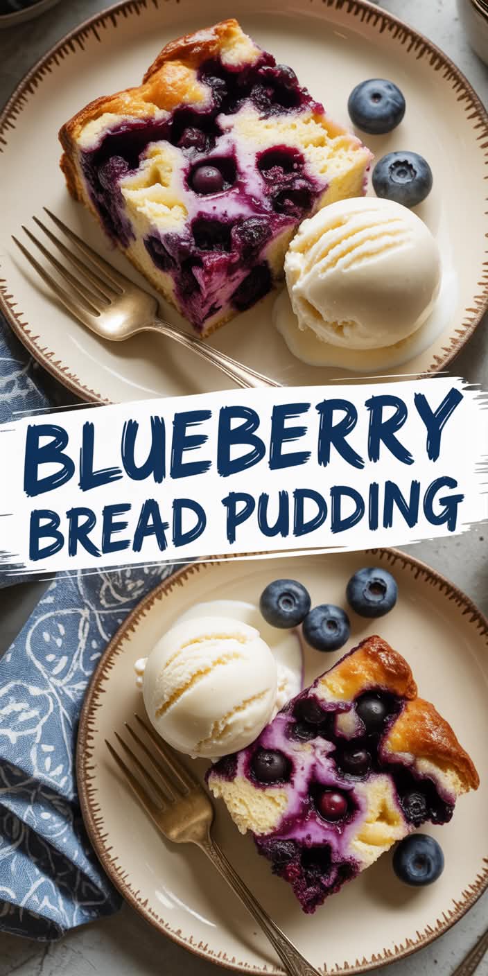 Blueberry Bread Pudding