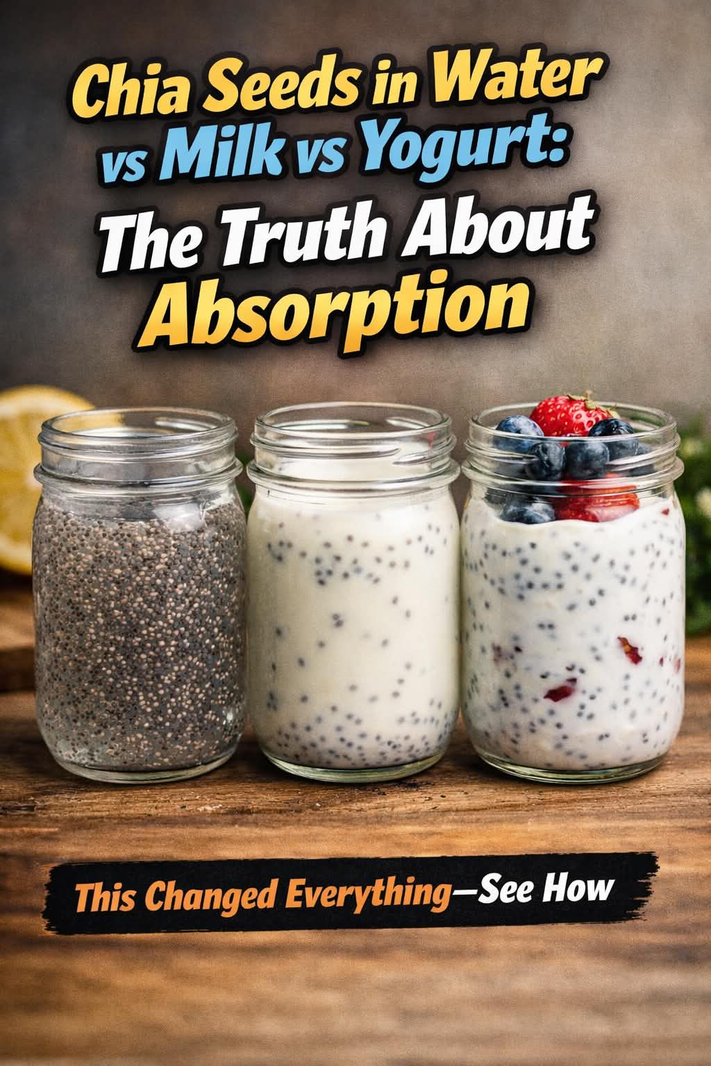 chia seed water milk yogurt