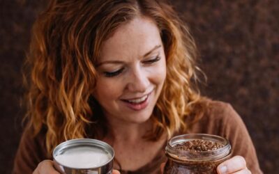 Chocolate chia pudding with canned coconut milk