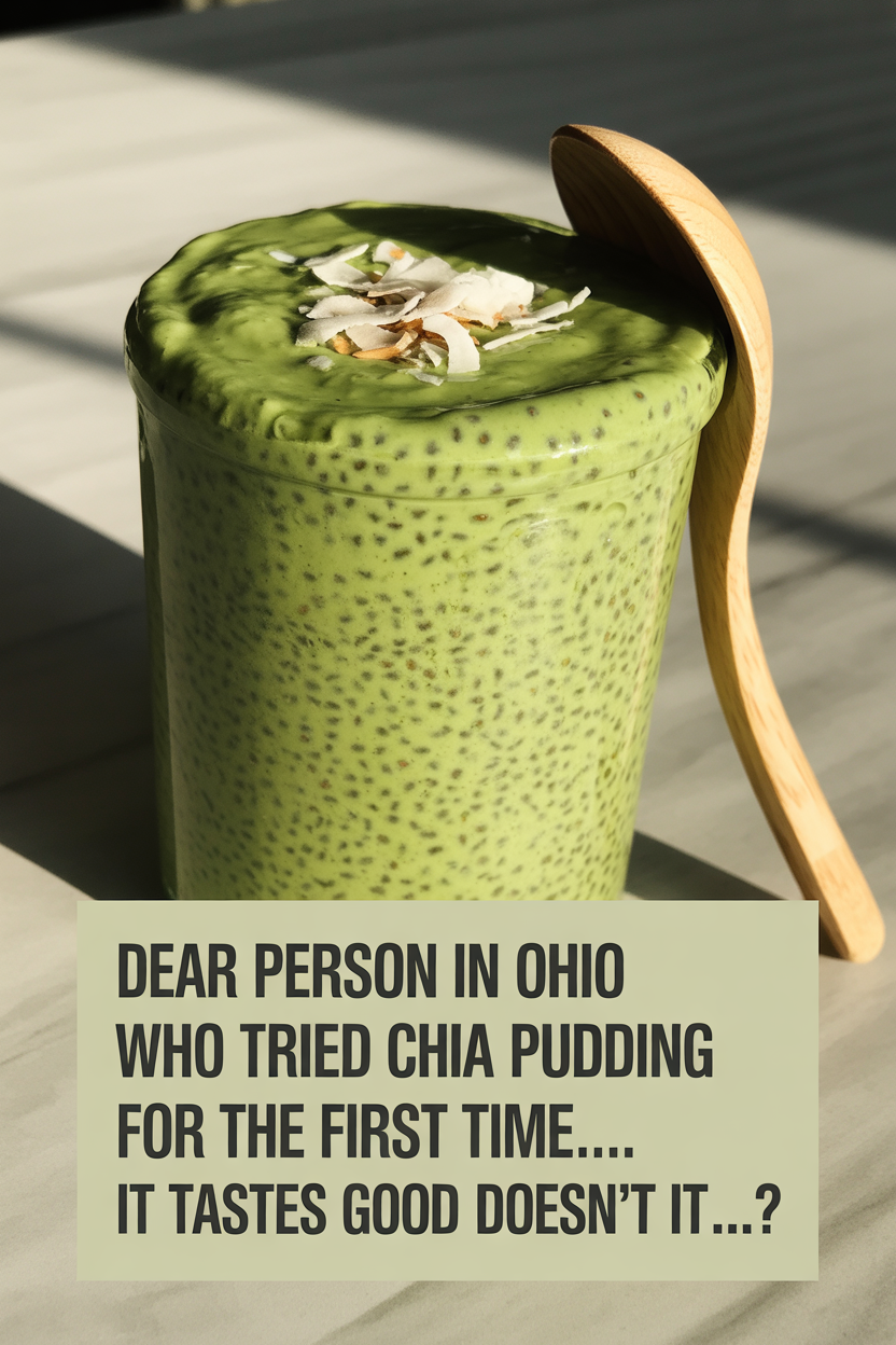 matcha chia pudding