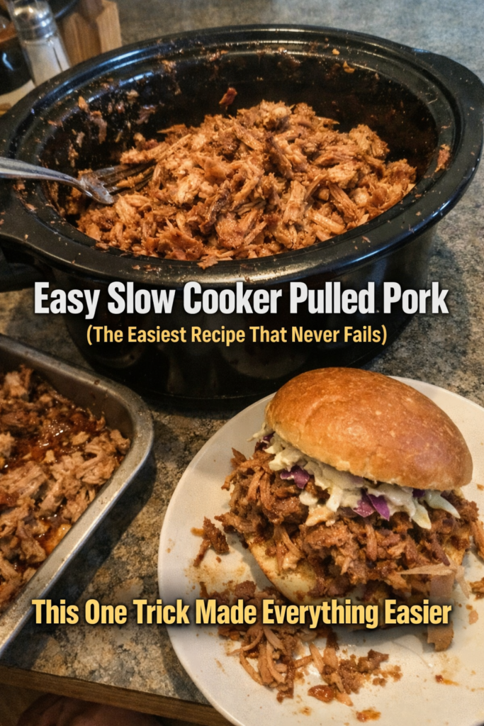 Easy Slow Cooker Pulled Pork (The Easiest Recipe That Never Fails) 5 slow cooker pulled pork