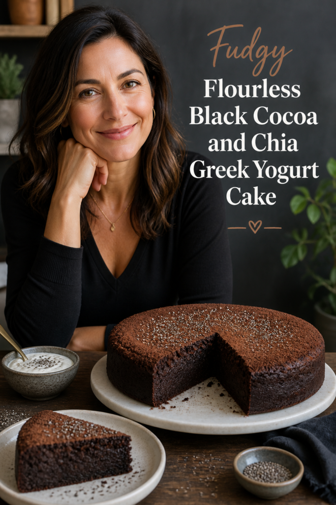 Flourless Black Cocoa and Chia Greek Yogurt Cake: The Fudgy, Guilt-Free Chocolate Obsession You Didn’t See Coming 2 chia seed cake