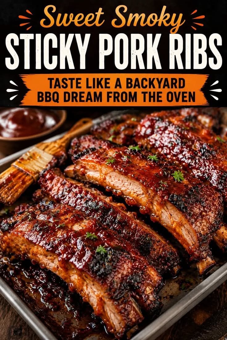 Sweet ‘n Sticky Honey Barbecue Pork Ribs