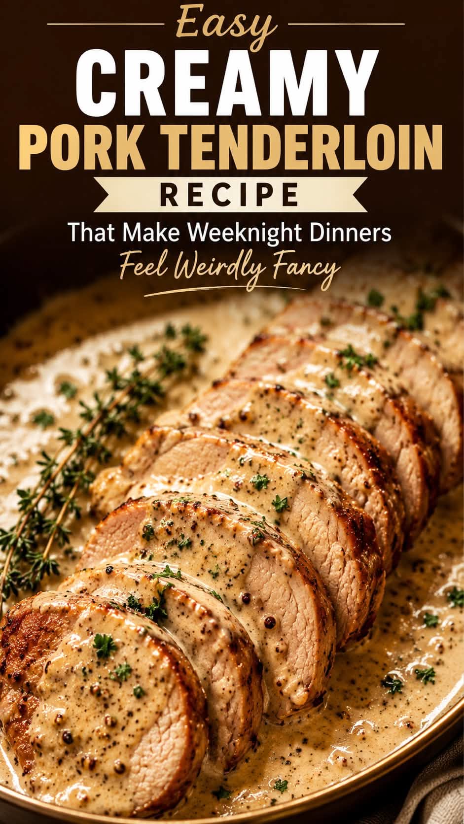 Creamy Mushroom Pork Tenderloin
