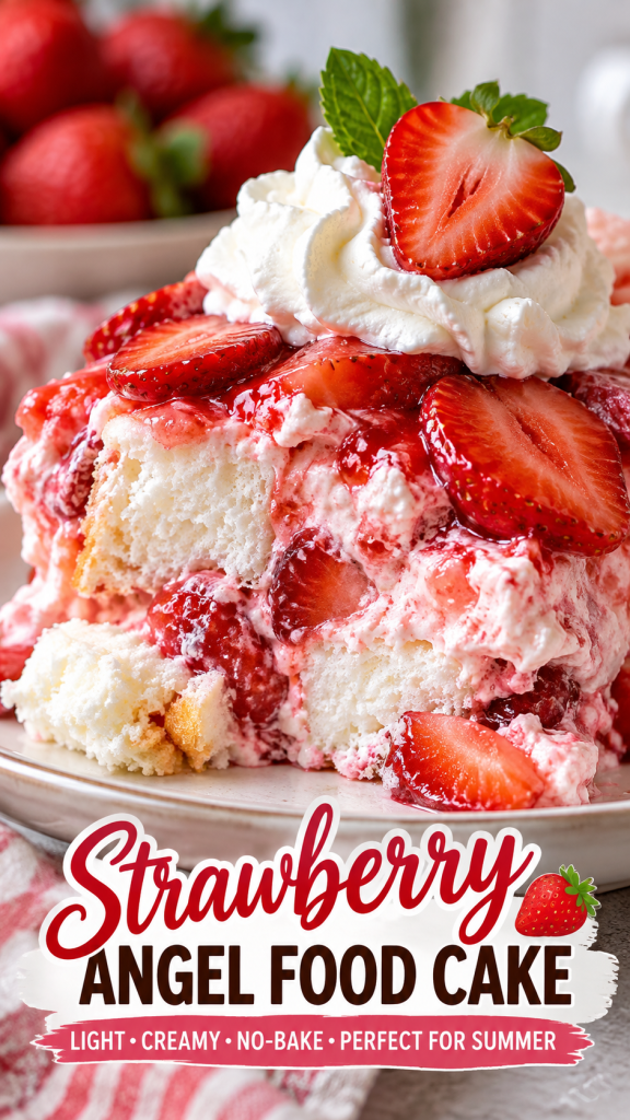 Strawberry Angel Food Cake Dessert