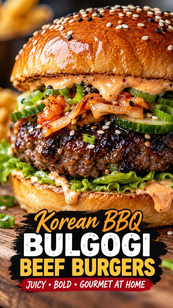 Korean BBQ Bulgogi Beef Burgers