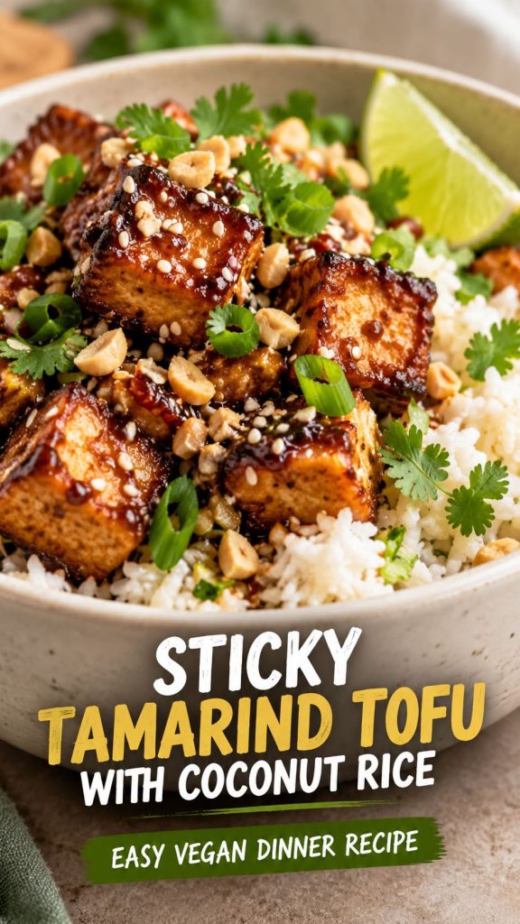 Sticky Tamarind Tofu With Coconut Rice – Crispy, Glossy & Packed With Flavor 2 Sticky tamarind tofu with coconut rice